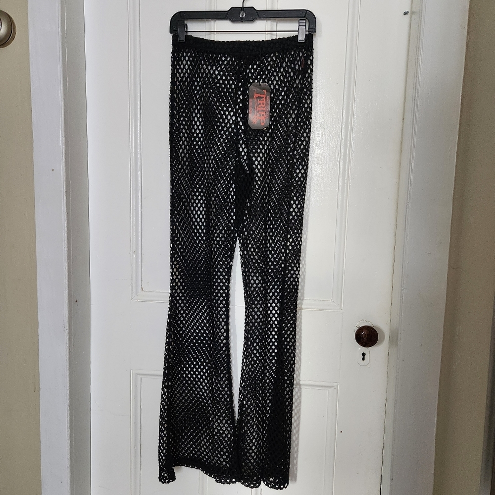 NWT Tripp NYC flared fishnet pants